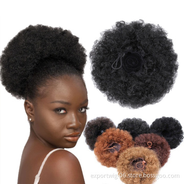 Marley Hair ponytail afro Kinky Twist Braiding Hair 8 Inch  Marley Twist Braiding Hair bun extension Synthetic Crochet